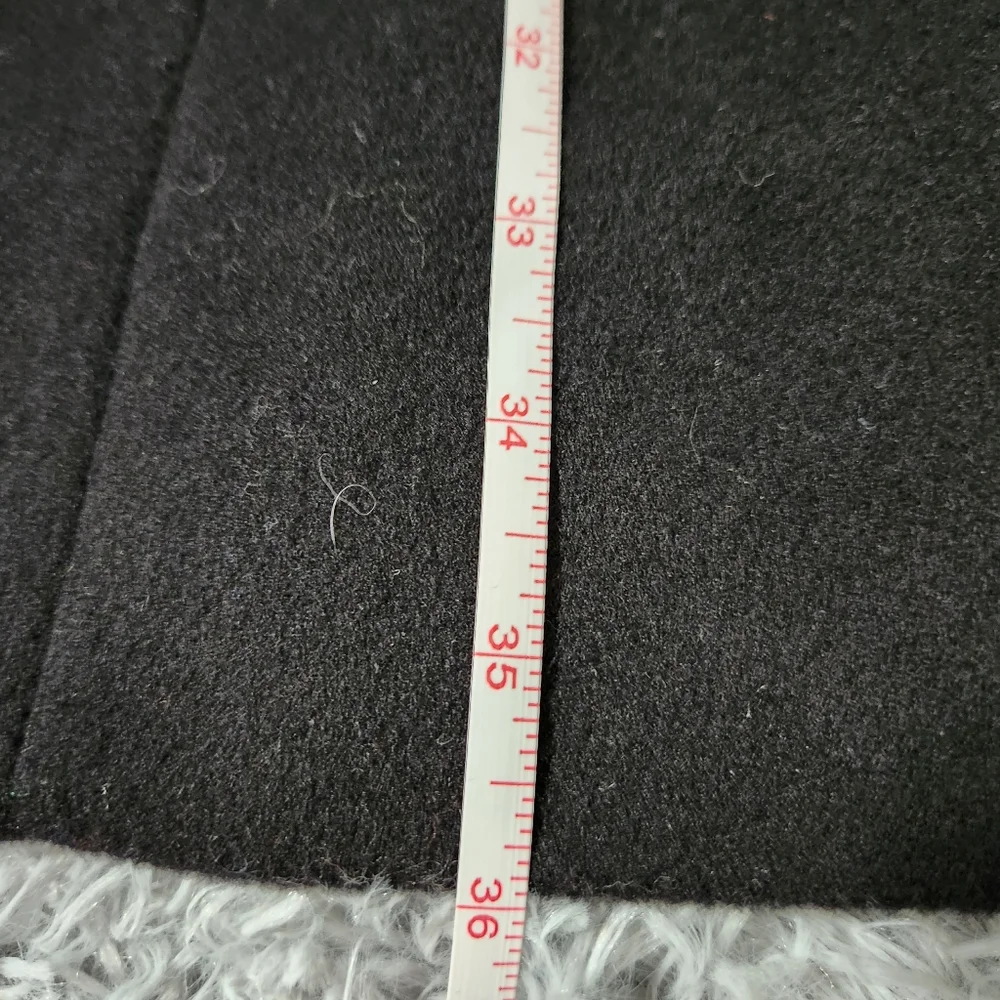 Via Spiga Black Wool and Cashmere Blend Hidden Button Coat - Picture 5 of 7